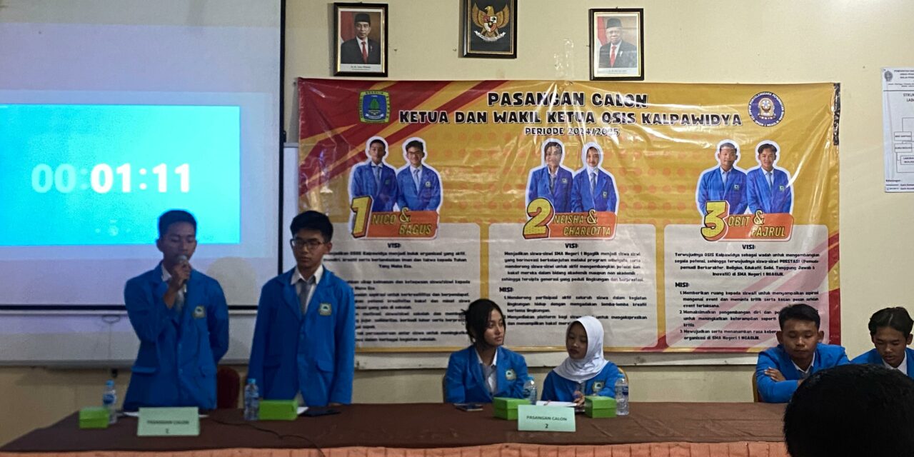 DEBAT CALON KETUA DAN WAKIL KETUA OSIS SMAN 1 NGAGLIK